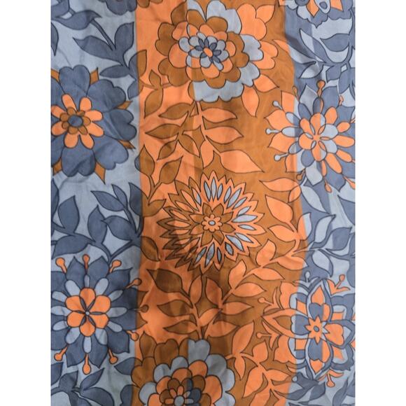 Vintage Vera Neumann Signed 42x15 Hand Rolled Scarf Made in Japan Orange Floral - Picture 1 of 8